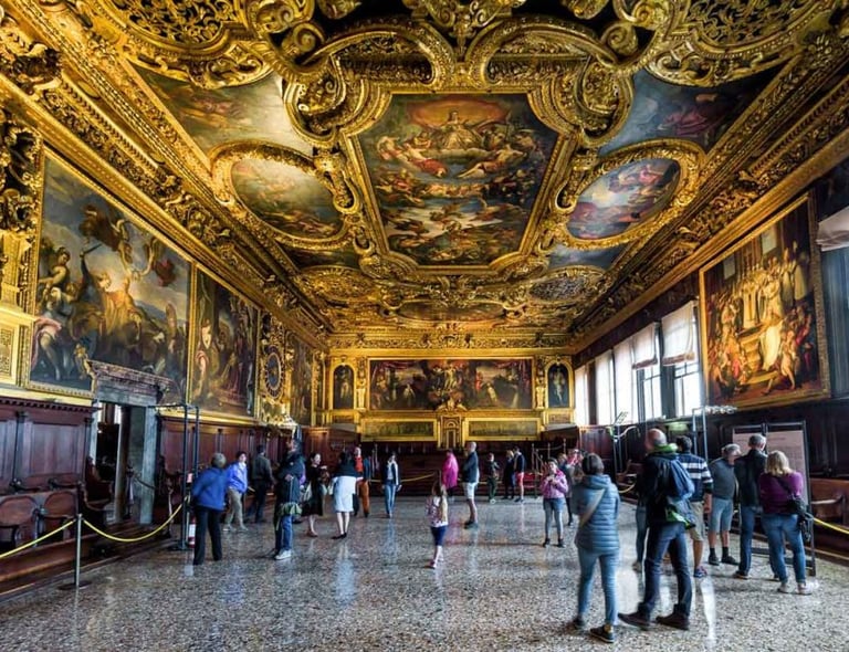 a room in Doge`s Palace Venice