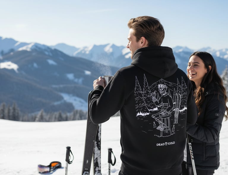 Dead Cold ski brand après-ski lifestyle in the mountains