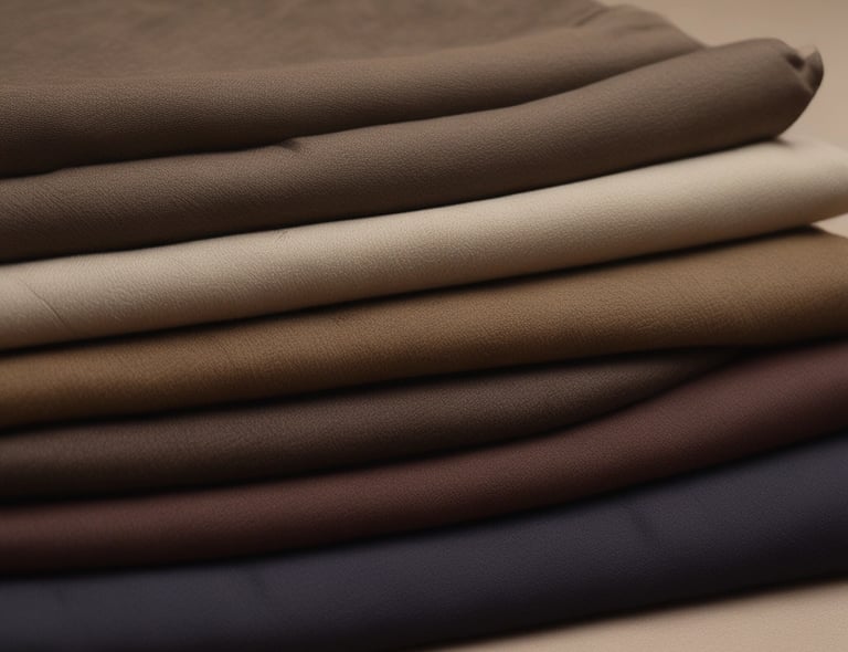 Elegant hijab and bonnet set displayed on a soft pastel background.