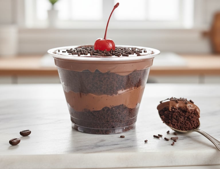 Bizcocho de chocolate con mousse 