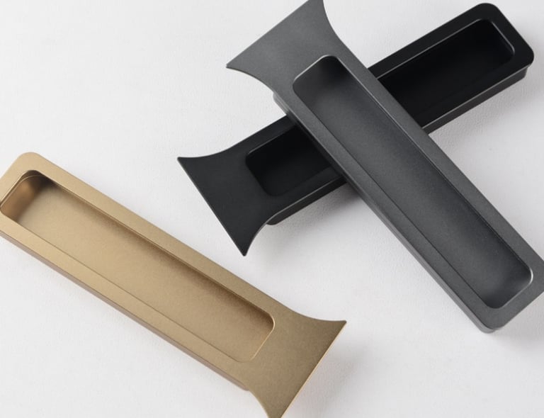 Aluminum Alloy Invisible Fish-Tail Cabinet Handle – Space-Saving, Easy-Clean Hidden Hardware for Small Spaces, Wardrobe