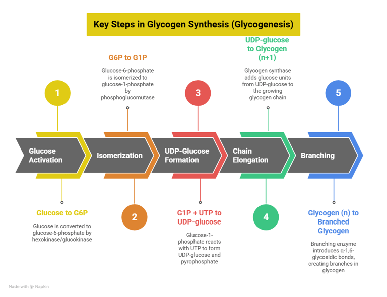 glycogenesis-key -steps