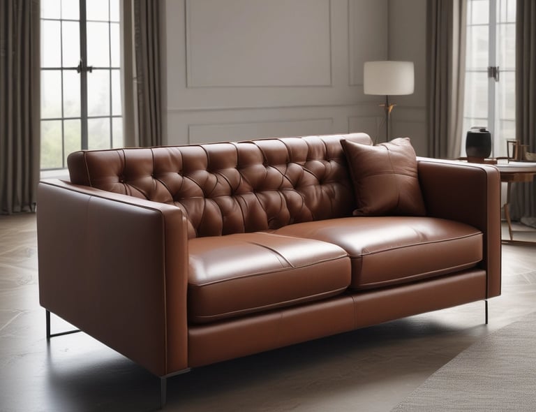 A luxurious leather armchair showcasing premium craftsmanship.