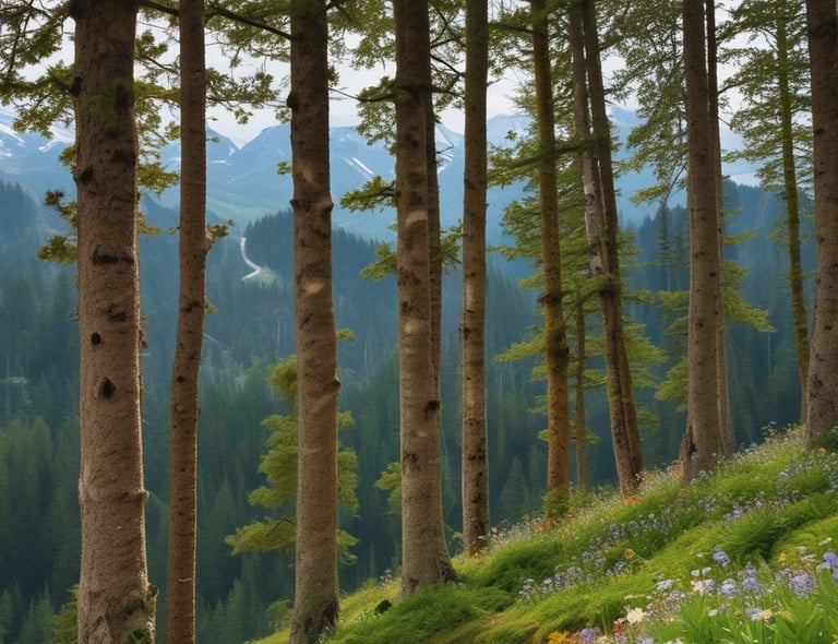 A bottle of anti-aging eye cream is held in a person's hand. The background consists of green foliage with dark brownish areas, giving a natural setting.