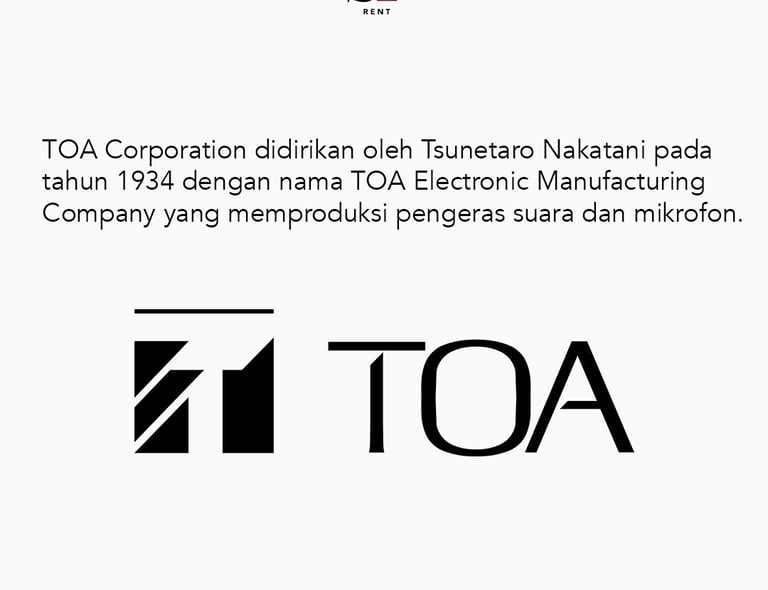 TOA alat pengeras suara di SP Rent