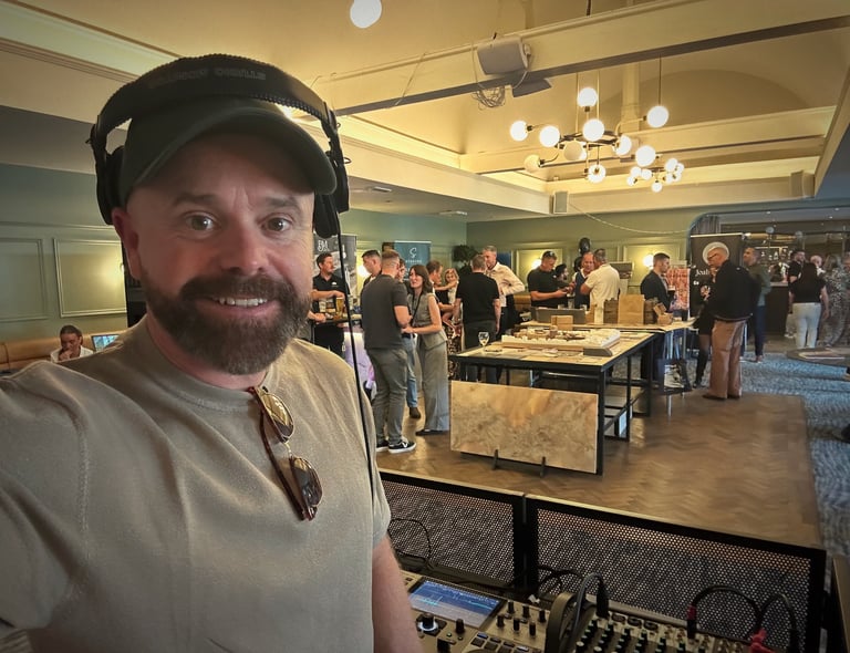 Corporate Event DJ at The Forest Dorridge providing music for the Solus Ceramics summer event in Dorridge, West Midlands.