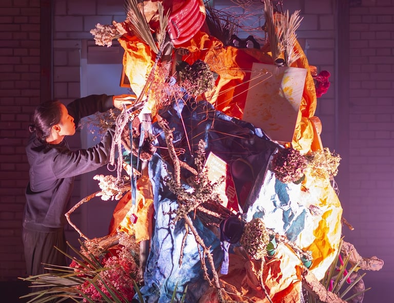 Hedy Leung's 'Menhir Tapestry 1' performance at Radio X 25th anniversary X_ARTS Festival
