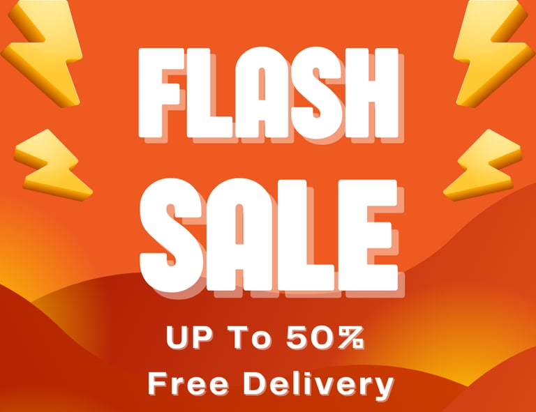 a flash sale sign up to 50 % off