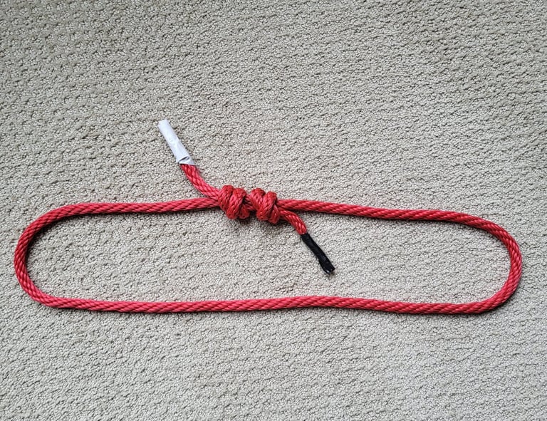 Double Fisherman's Knot used to make a secure rope loop