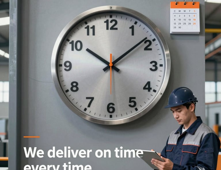 Finished elevator guide rails stacked neatly, showcasing metallic luster and sharp edges.