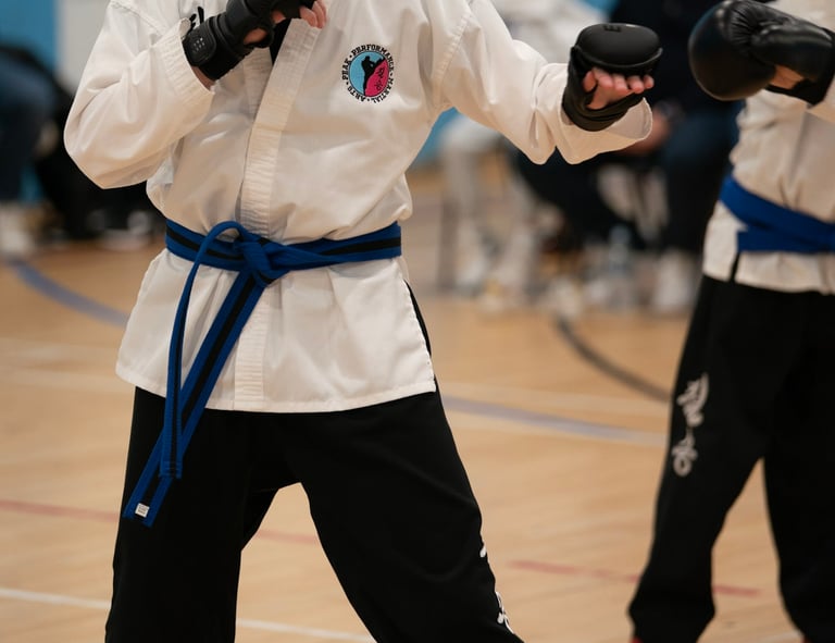 A Junior practising martial arts in our Horley Classes.