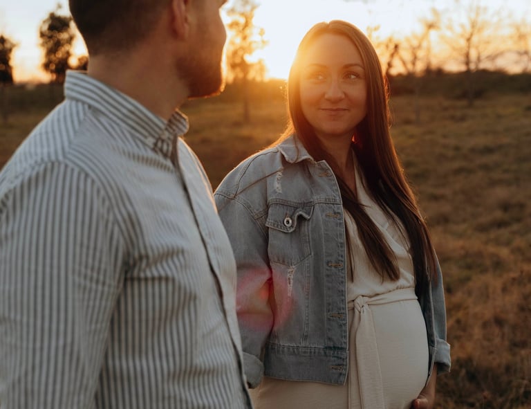 coucher de soleil photographe de grossesse toulouse et frouzins