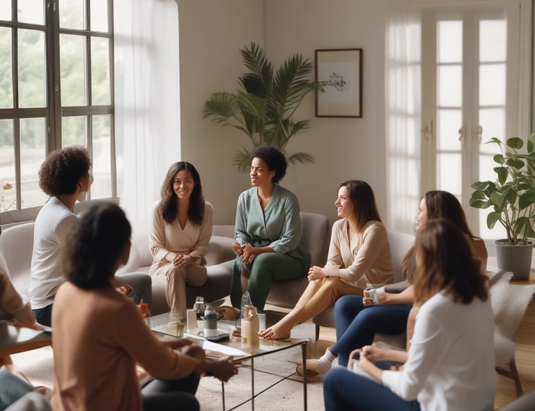 A group of women engaged in a collaborative workshop.