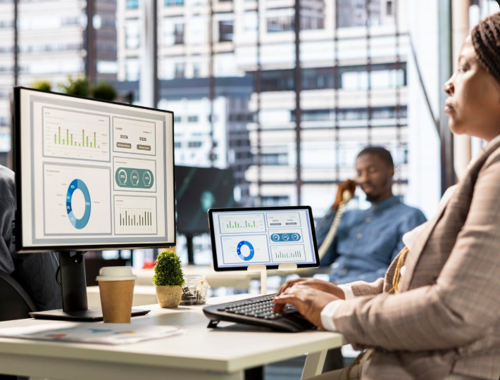 Dashboard showing monthly recurring revenue trends for SaaS startup