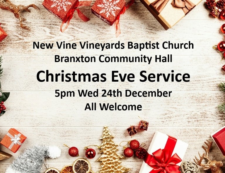 Christmas Eve Service 2025. All welcome!