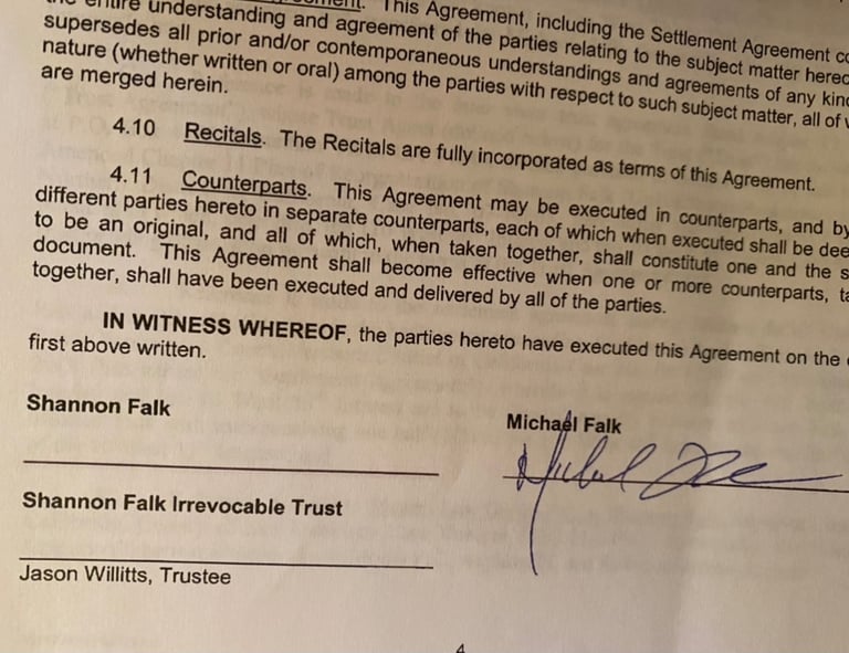 The Collusion of Michael Falk and Jason Willitts