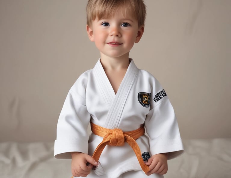 Close-up of hands gripping a judo gi during training.