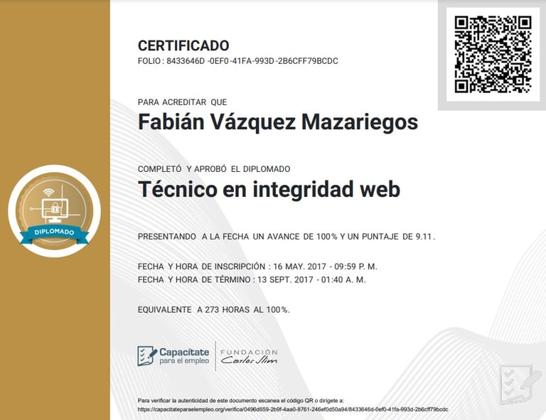 curso tecnico en integridad web