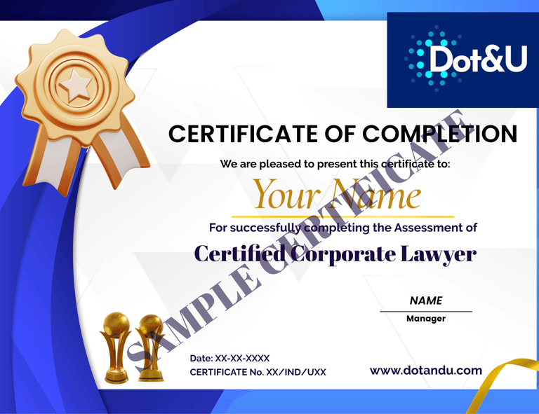 Sample Certificate 1