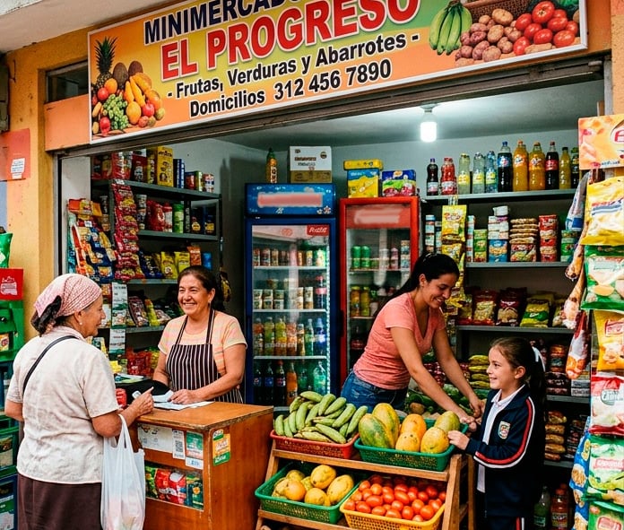 Microempresaria maneja su propio negocio