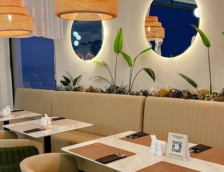 vue intérieure du restaurant Elena cafe à dakar