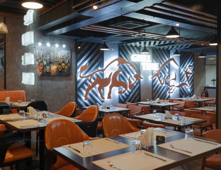 vue intérieure du restaurant grill time à dakar