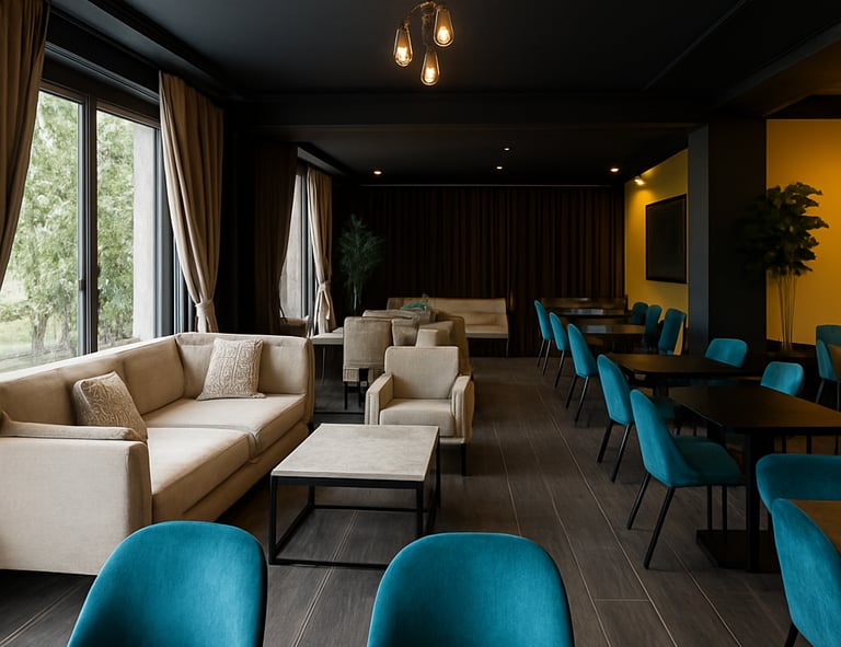 vue intérieure du restaurant the lounge à dakar