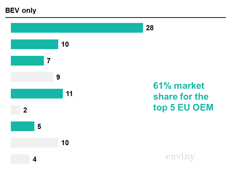 Automotive manufacturer market share - electric vehicle