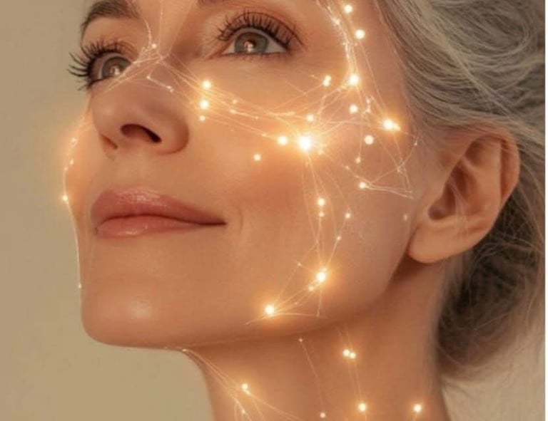 Mujer madura con piel luminosa representa tratamiento facial regenerativo en AR Clinic.