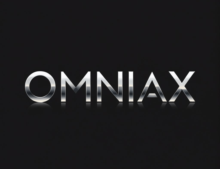 OmniaX logo with sleek metallic design, representing modern digital publishing and premium eBook col