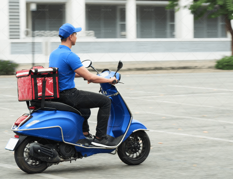 man in scooter
