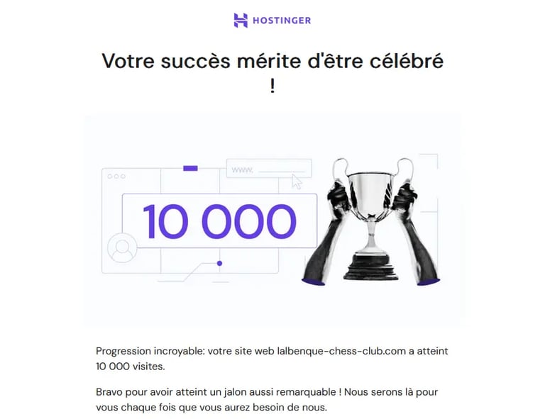 10000 vues sur le site de Lalbenque Chess club