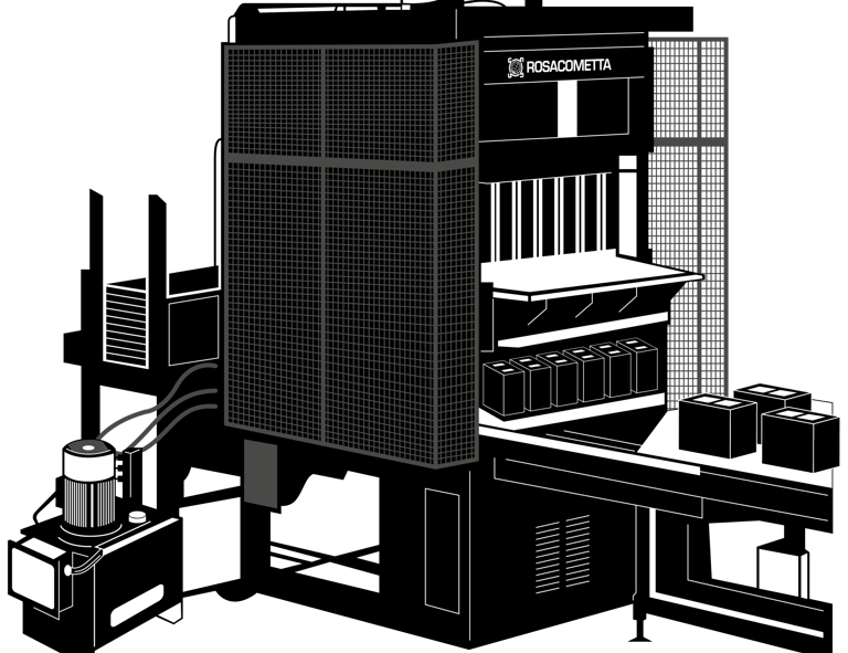 Impianti completi personalizzati per la produzione di manufatti Rosacometta