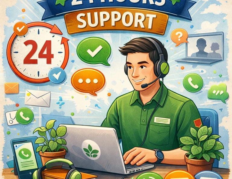 24 hours customer support service for Hoya plant buyers worldwide