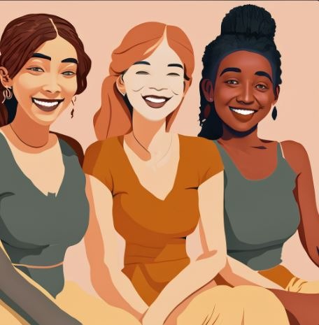 3 femmes qui sourient