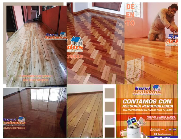 Serviacabados Realizamos la restauración, de pisos  pulido y lacado de un piso de madera 