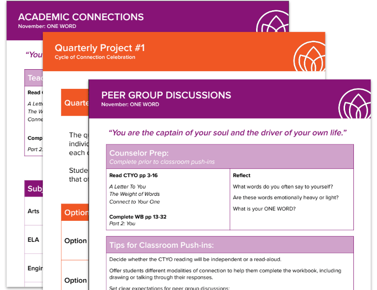 NaliniKIDS program materials for middle school.