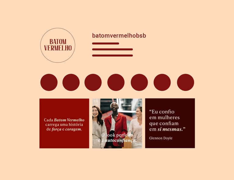 batom vermelho @nemachadodesign identidade visual marca branding maquiagem cartão de visita social m