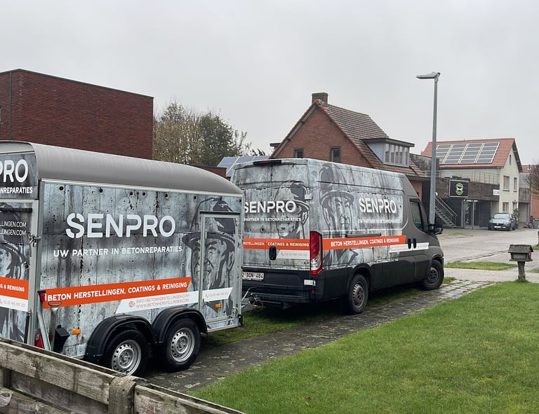 "Overstek betonherstelling en coating door Senpro BV"