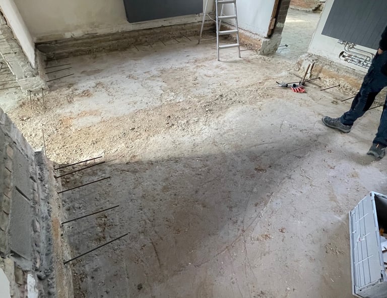 "Betonfundering storten 60m² in Genk door Senpro BV"