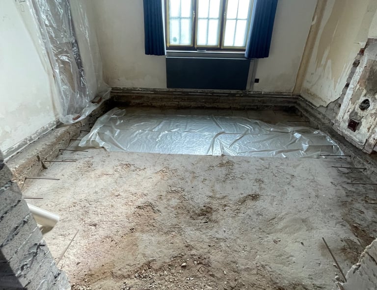 "Betonfundering storten 60m² in Genk door Senpro BV"