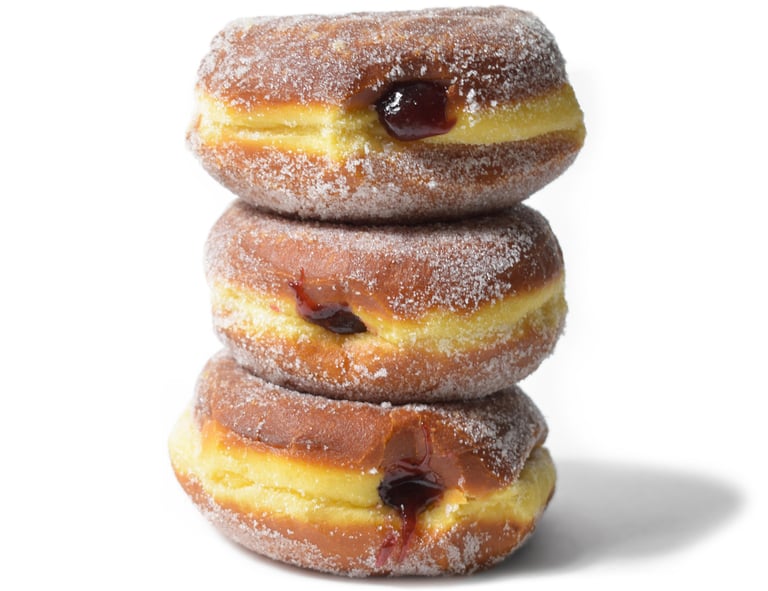Raspberry Jam Filled Donuts
