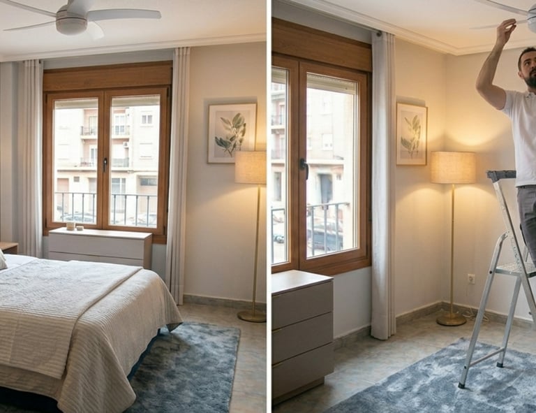 instalando ventilador en Santa Marina badajoz