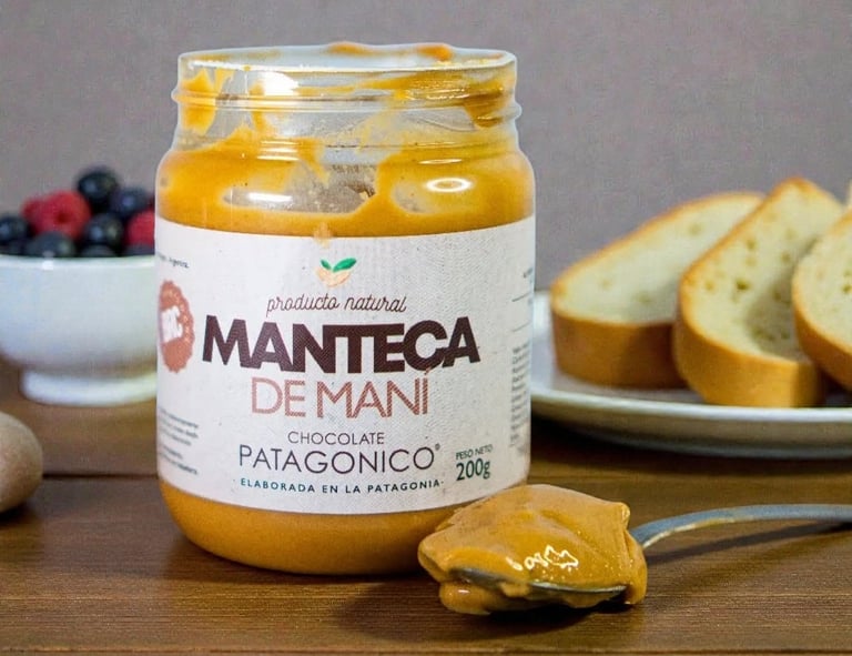 Manteca de mani chocolate patagónico