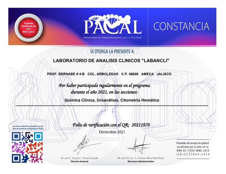 Constancia Pacal 2021