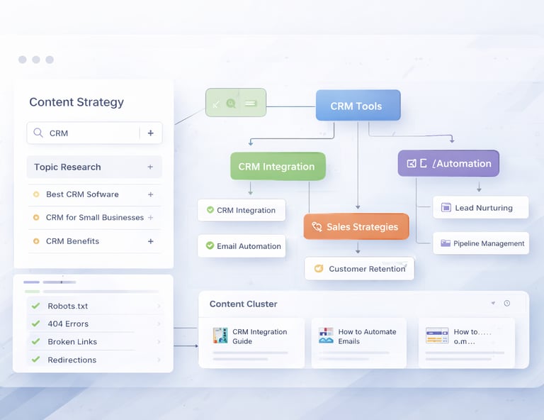 SEO content strategy and topic clustering