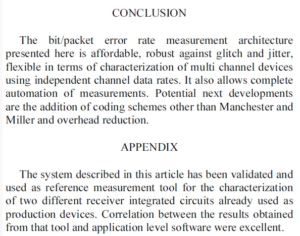 Conclusion of the Technical Contribution presented at the IEEE-IMTC 2005 Ottawa