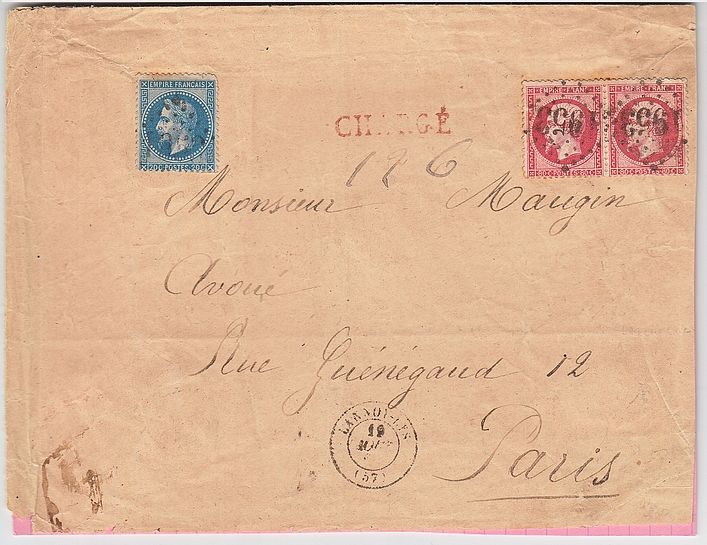 Losange Gros Chiffres 1953 et type 15 Lannoy-Lys.