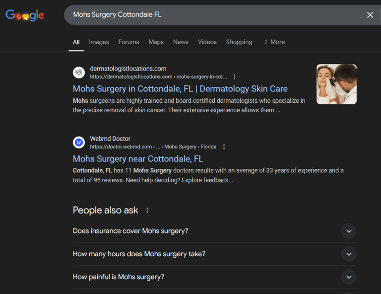 mohs surgery seo services