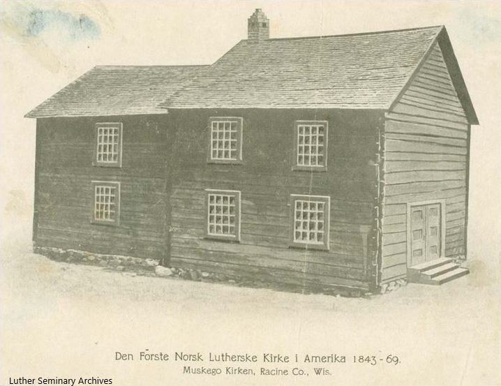 A drawing of a two story wood building